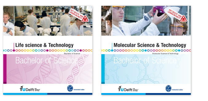 Universiteit Leiden en TU Delft brochures